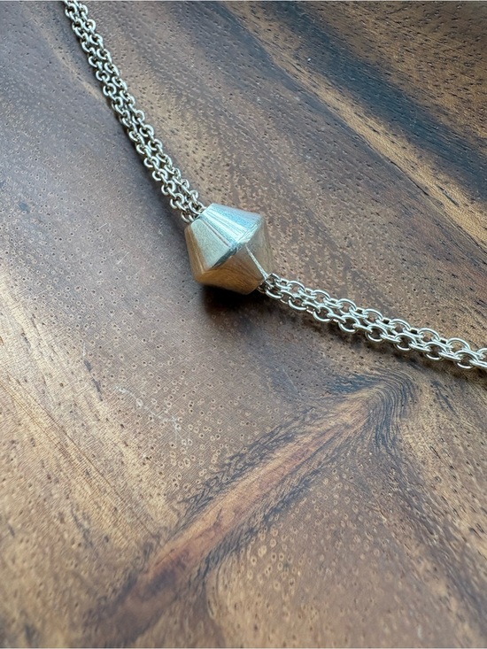 Tiffany & Co. Jewelry - Tiffany & Co. Vintage Silver Barrel Beads Double Chain Necklace